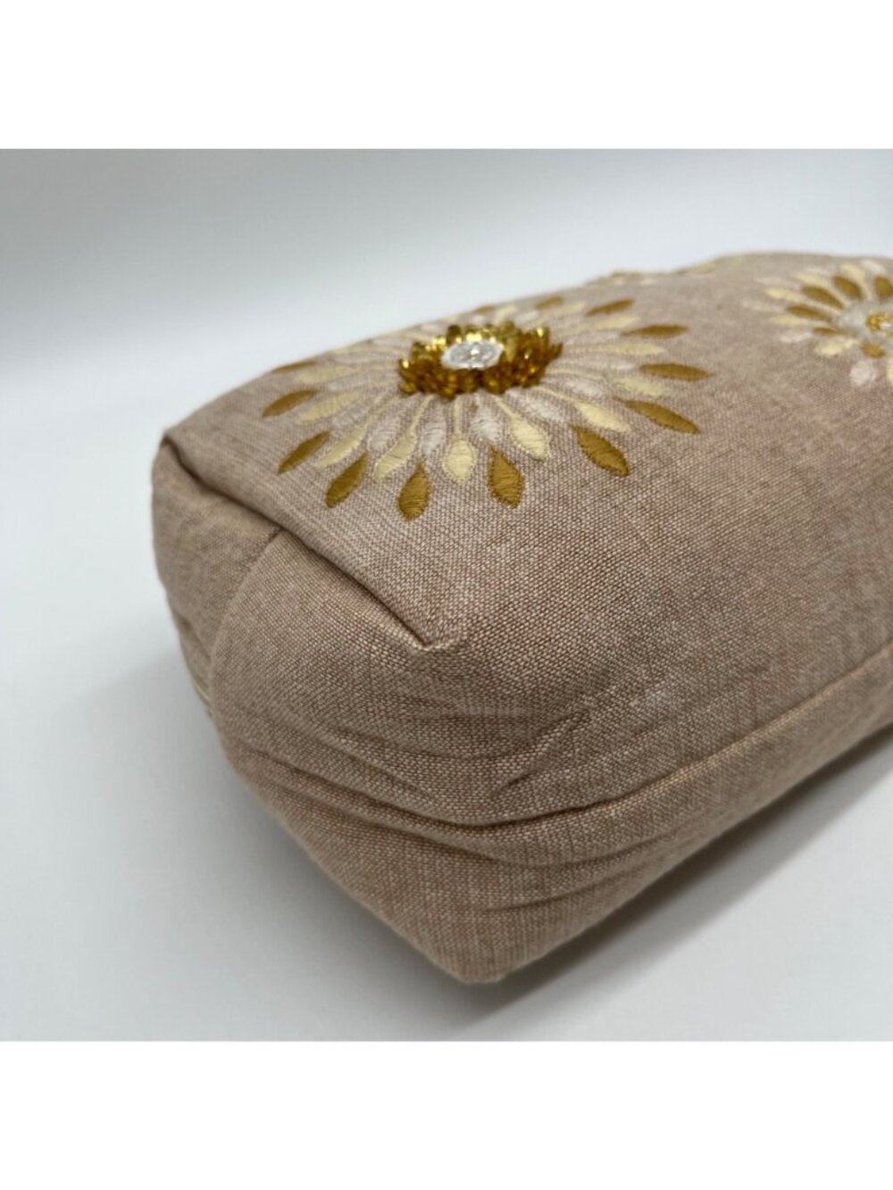 MMS Brands Brown Floral Fabric Pouch - Picture 9 of 10